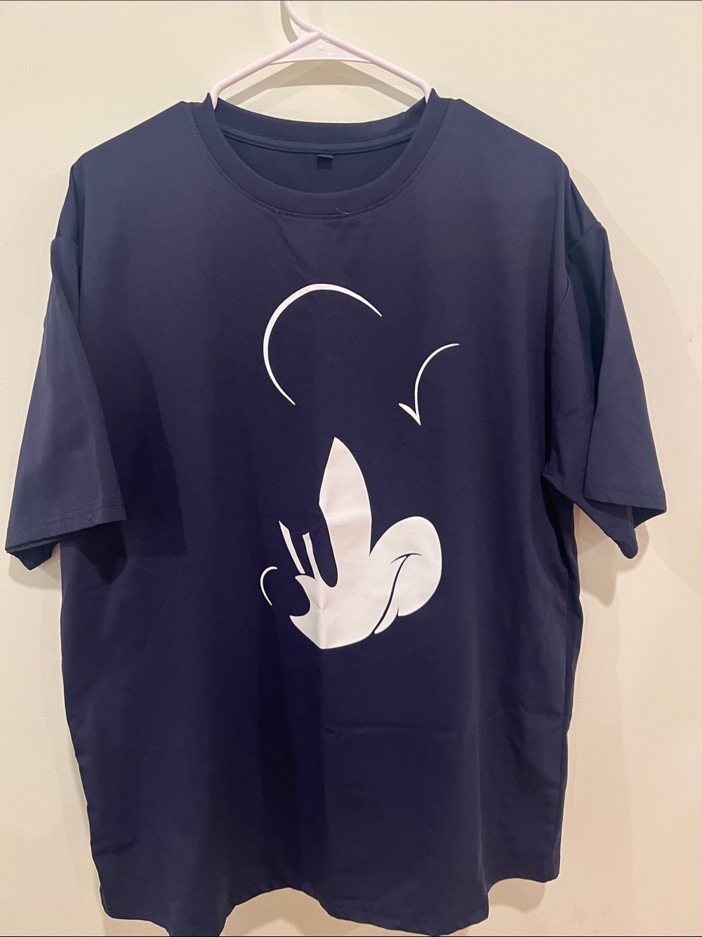 Men's Navy Disney Mickey Graphic T-Shirt with White Print